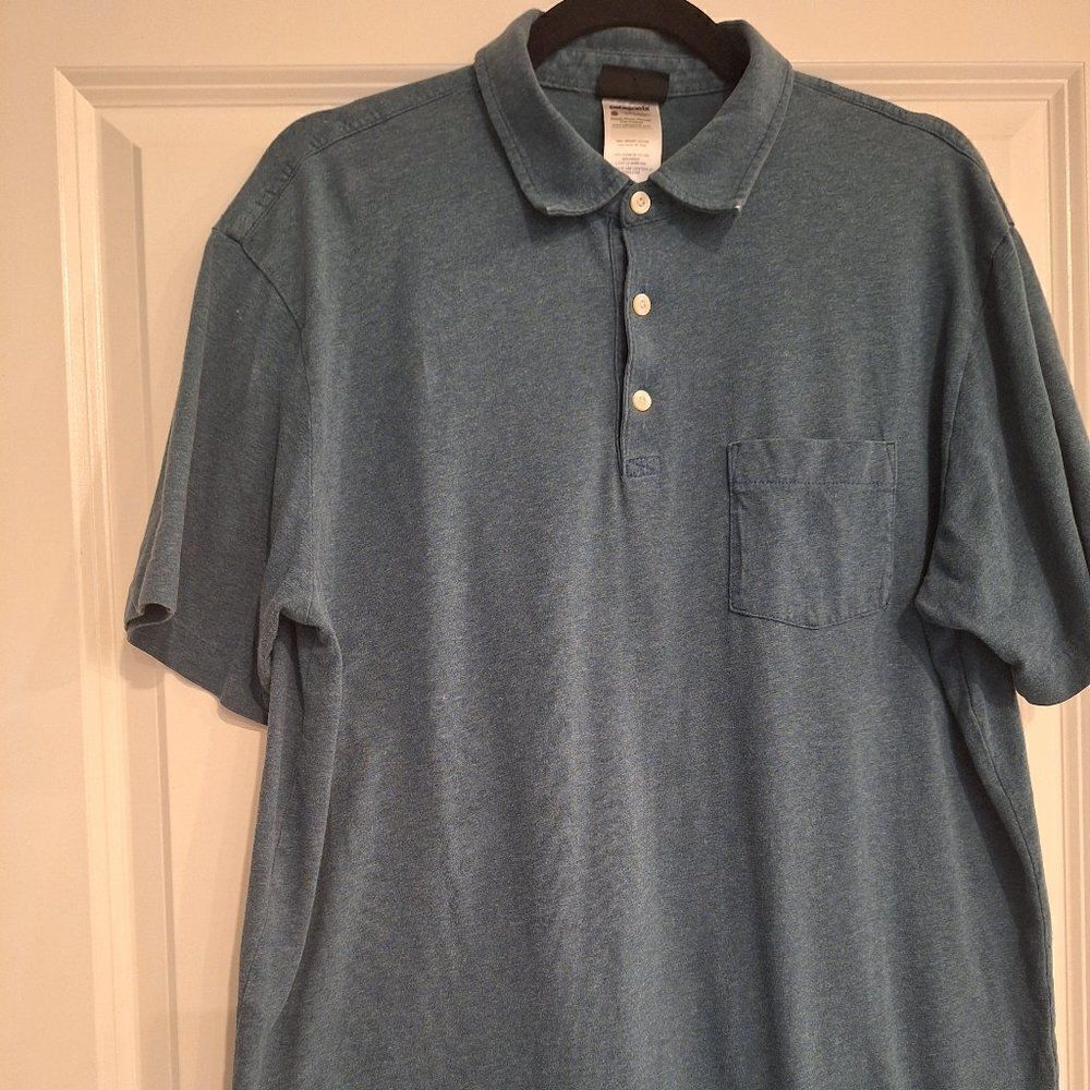 Patagonia organic cotton Short Sleeve Polo Shirt sz L